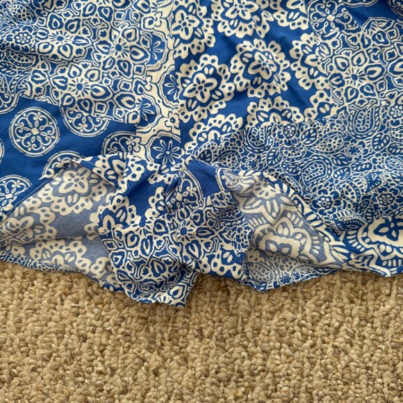 Zara Ruched Summer Tuscany Greece Vibe Printed Jumpsuit XS‎ 7987/771 - Picture 7 of 16